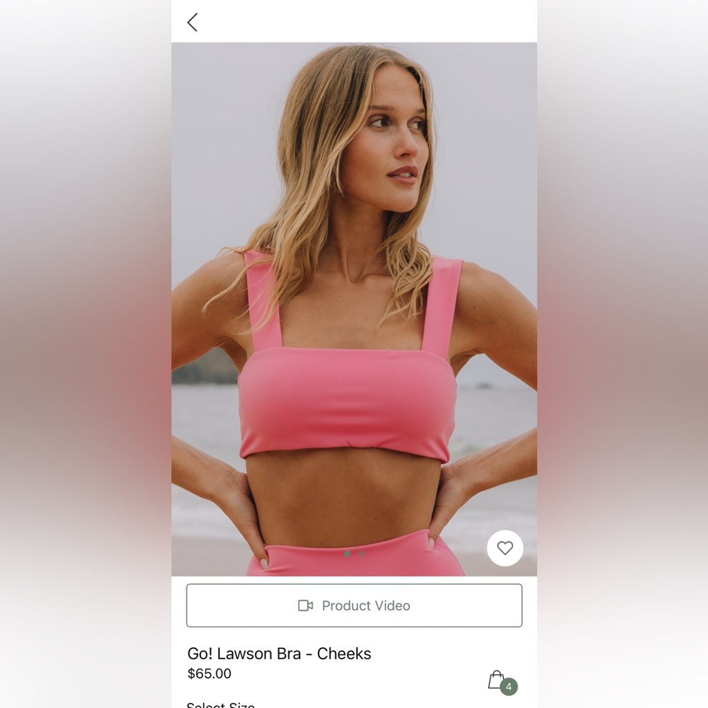 Daily Drills Pink Sports Bra and Biker Shorts